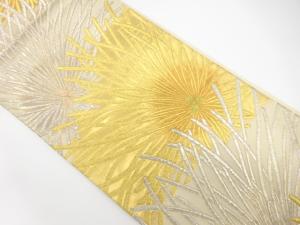 アンティーク　花模様織り出し袋帯（材料）